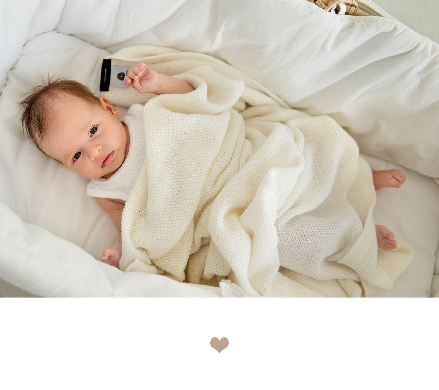 Light 100% Merino Wool Swaddle Blanket - Blue