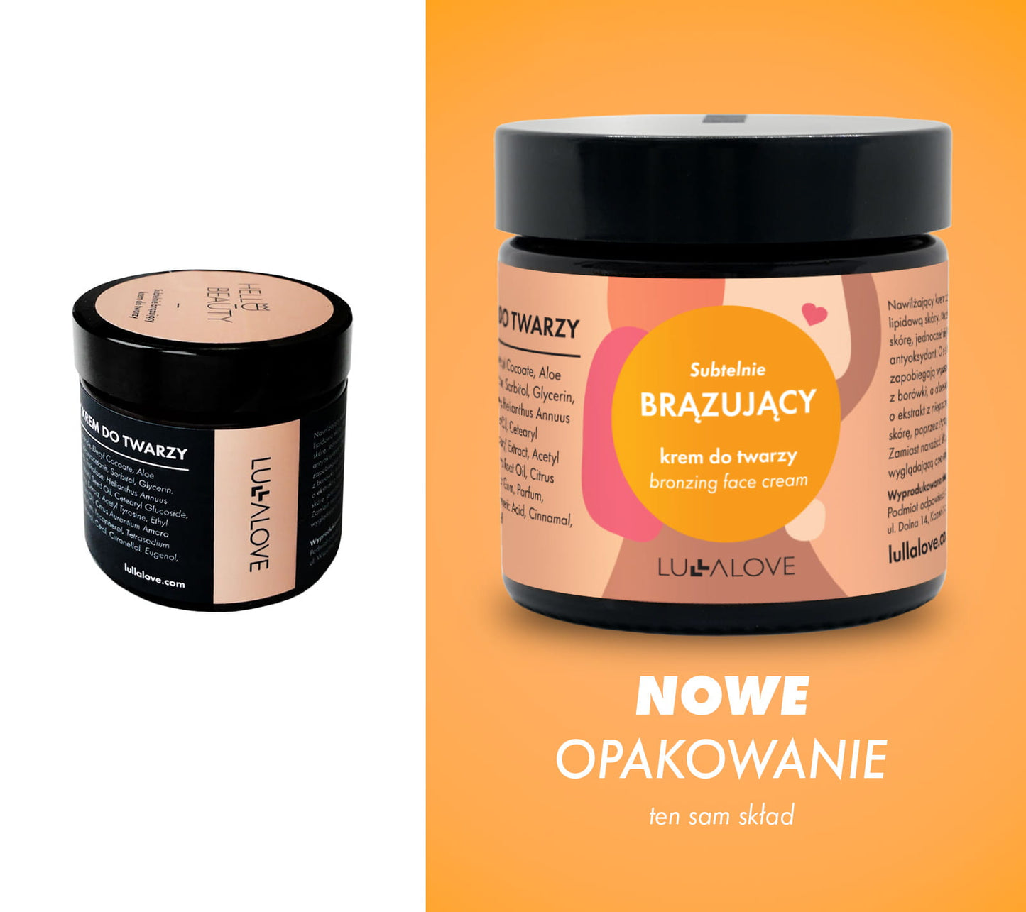 Face cream with light bronzing effect