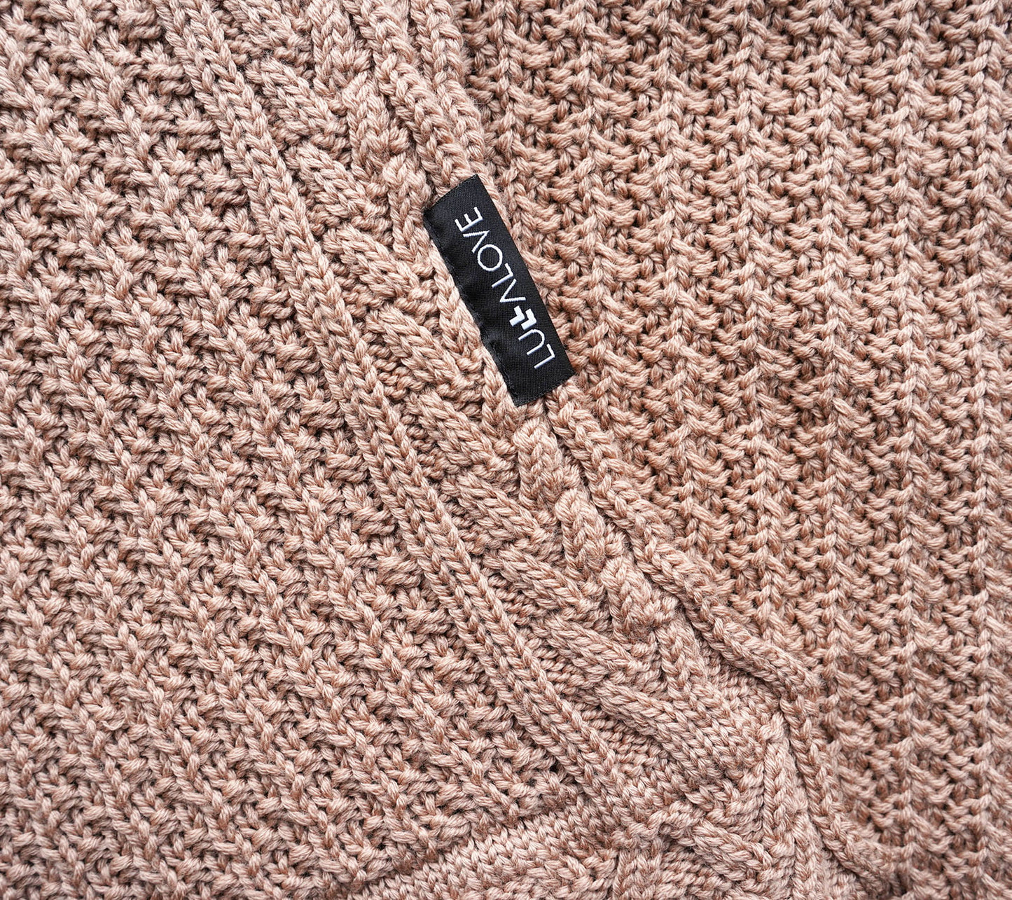 Premium Merino Wool Baby Blanket "Cookie" - Caramel