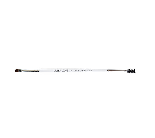 Double-sided eyebrow and eyelash brush