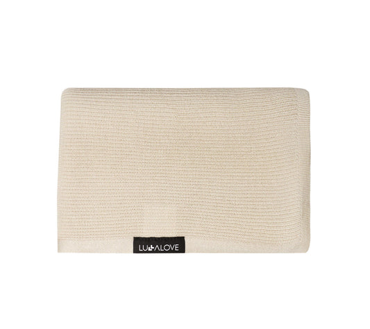 Light knitted bamboo swaddle blanket - Beige