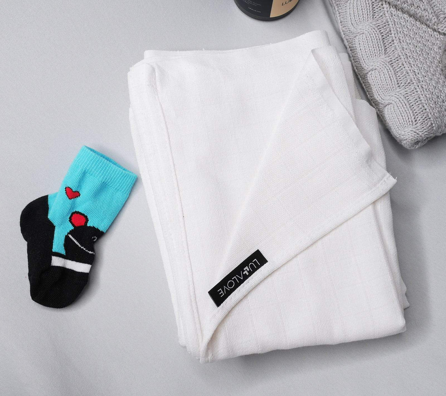 Baby muslin cloths - set of 4 - white Accessories Lullalove