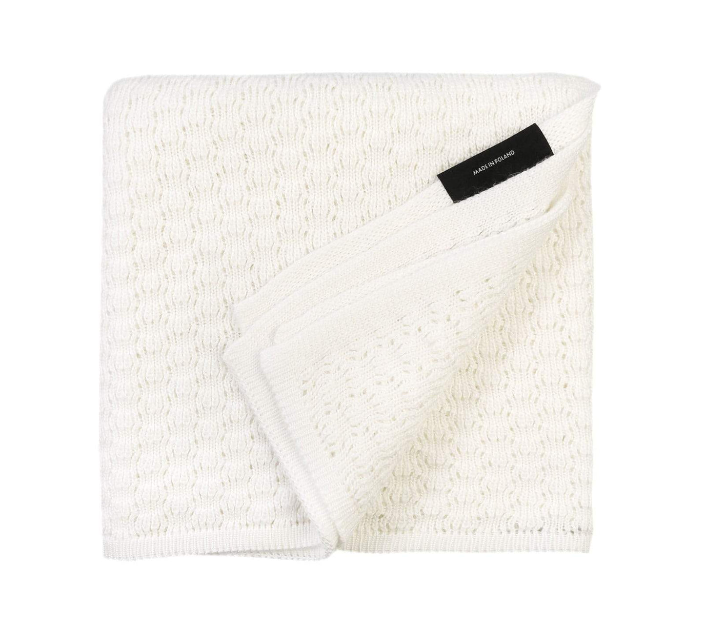 Light cellular bamboo baby blanket - Coconut Blanket Lullalove UK 