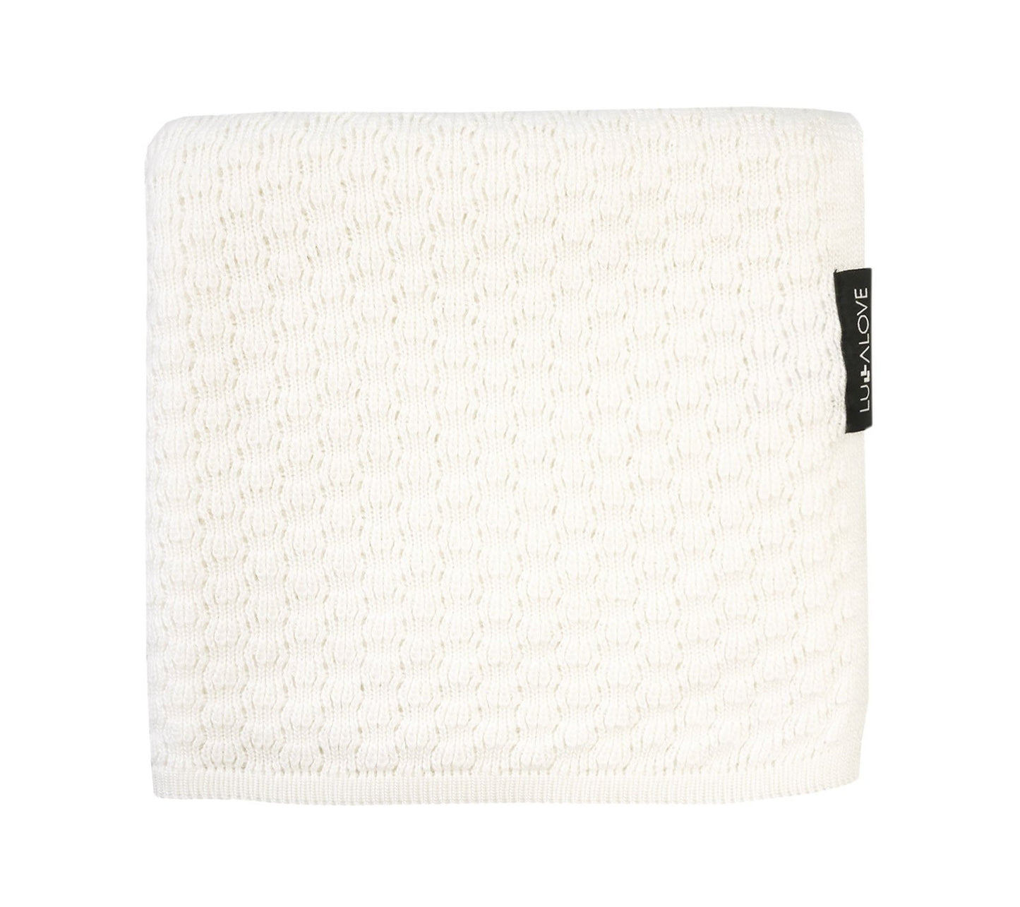 Light cellular bamboo baby blanket - Coconut Blanket Lullalove UK 