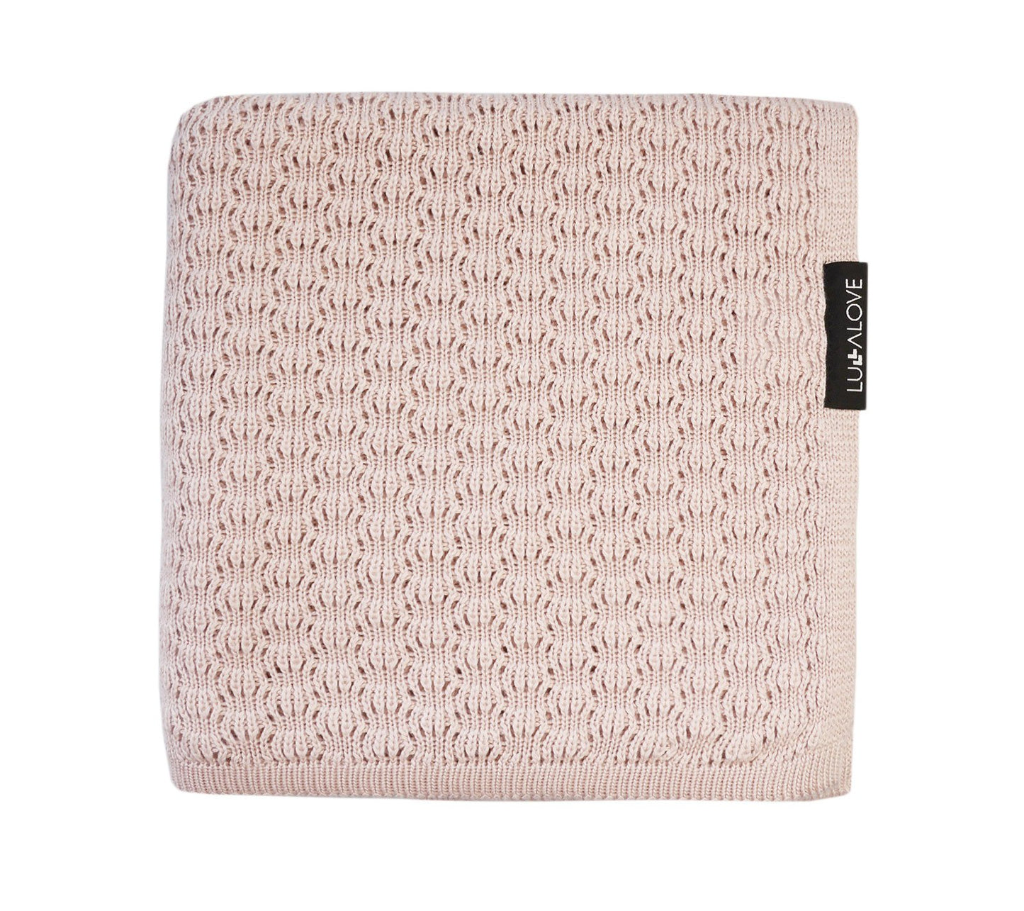 Light cellular bamboo baby blanket - Dusty pink Blanket Lullalove UK 