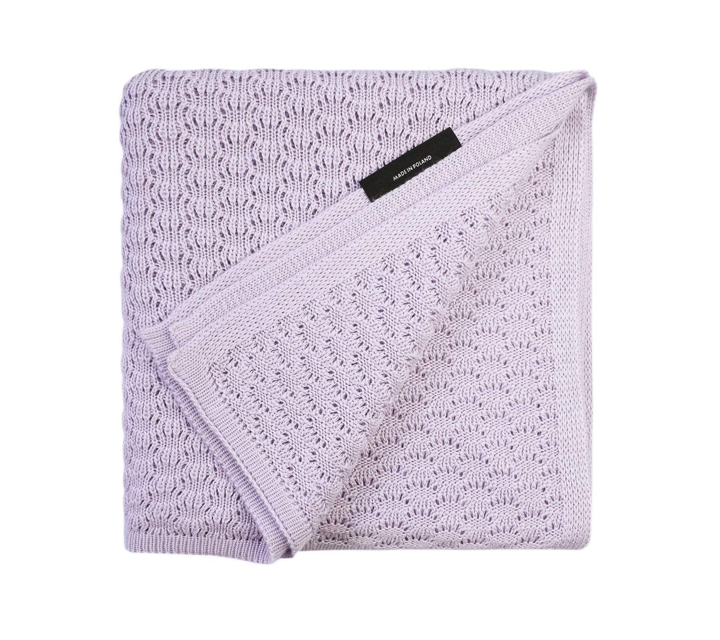 Light cellular bamboo baby blanket - Lavender Blanket Lullalove UK