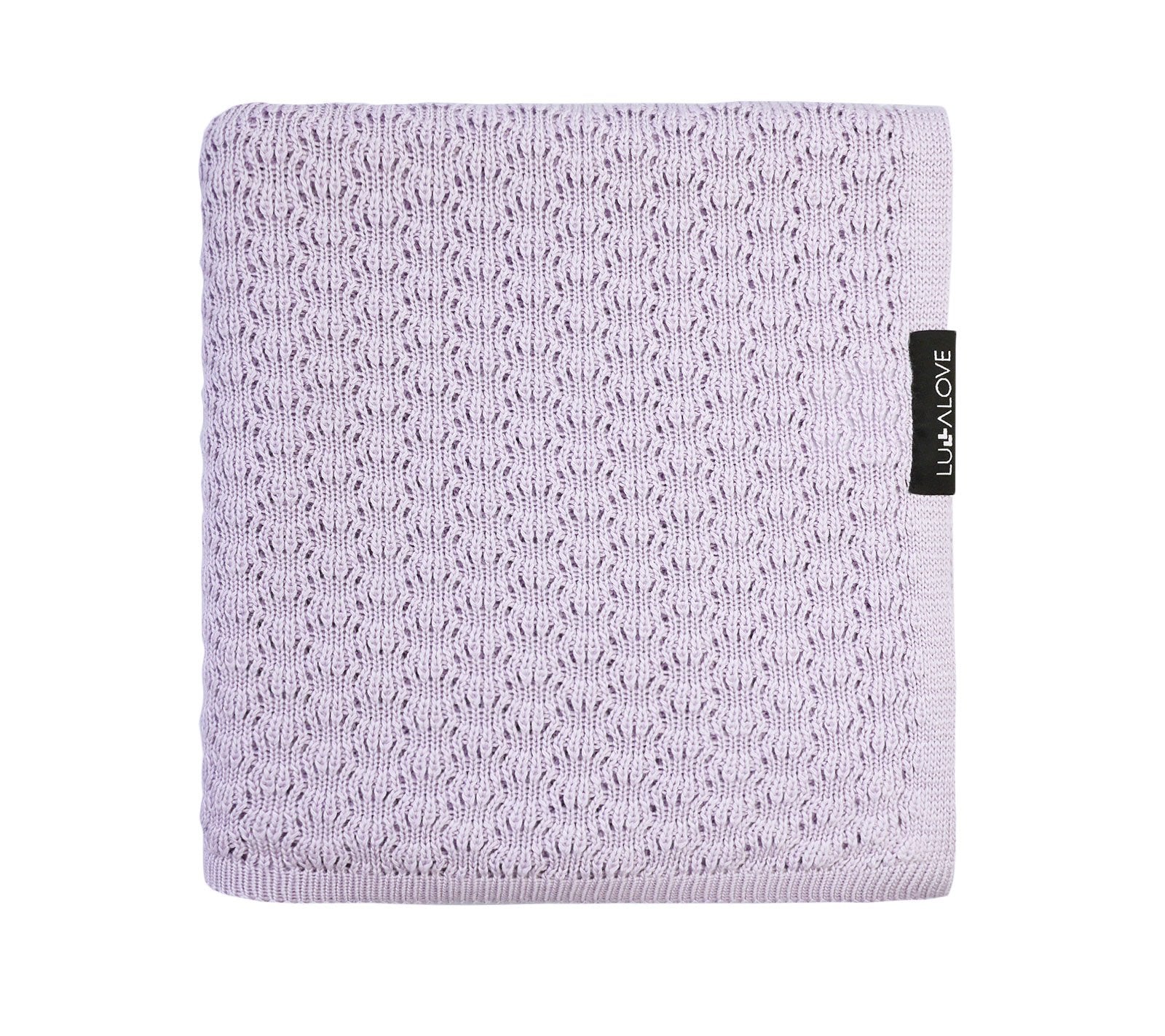 Light cellular bamboo baby blanket - Lavender Blanket Lullalove UK