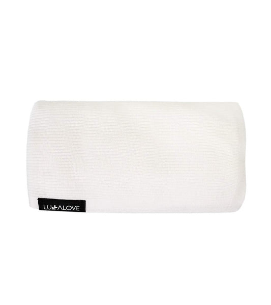 Light knitted bamboo swaddle blanket - Coconut Swaddle blanket Lullalove