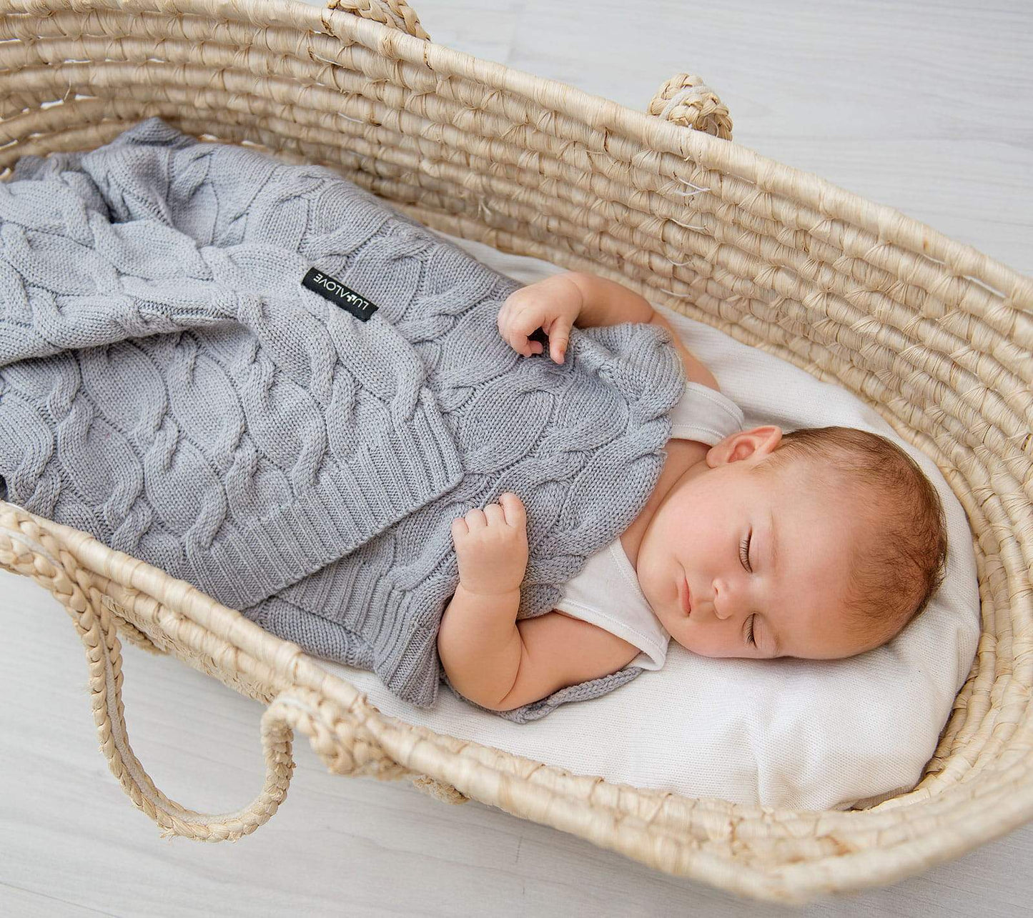 Merino Wool Blanket - Grey - premium collection Blanket Lullalove