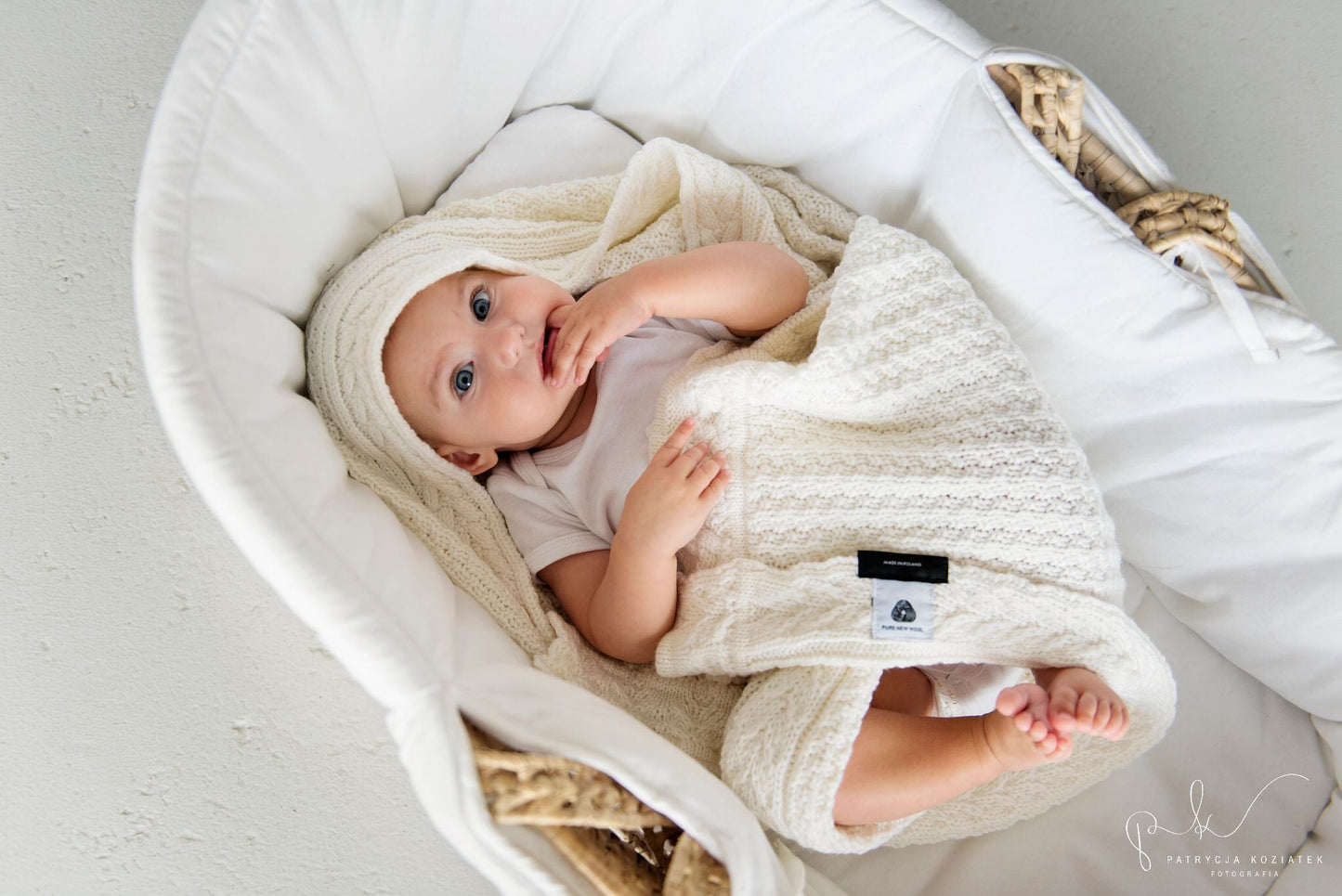 Premium Merino Wool Baby Blanket "Cookie" - Coconut Blanket Lullalove