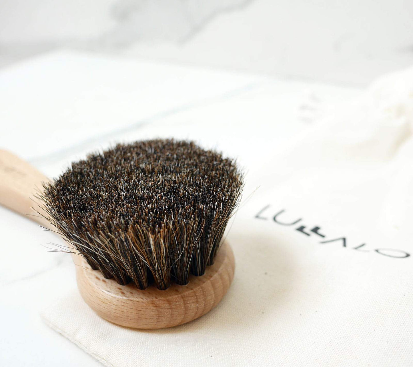 Professional face and neck brush - natural bristle Brush Lullalove