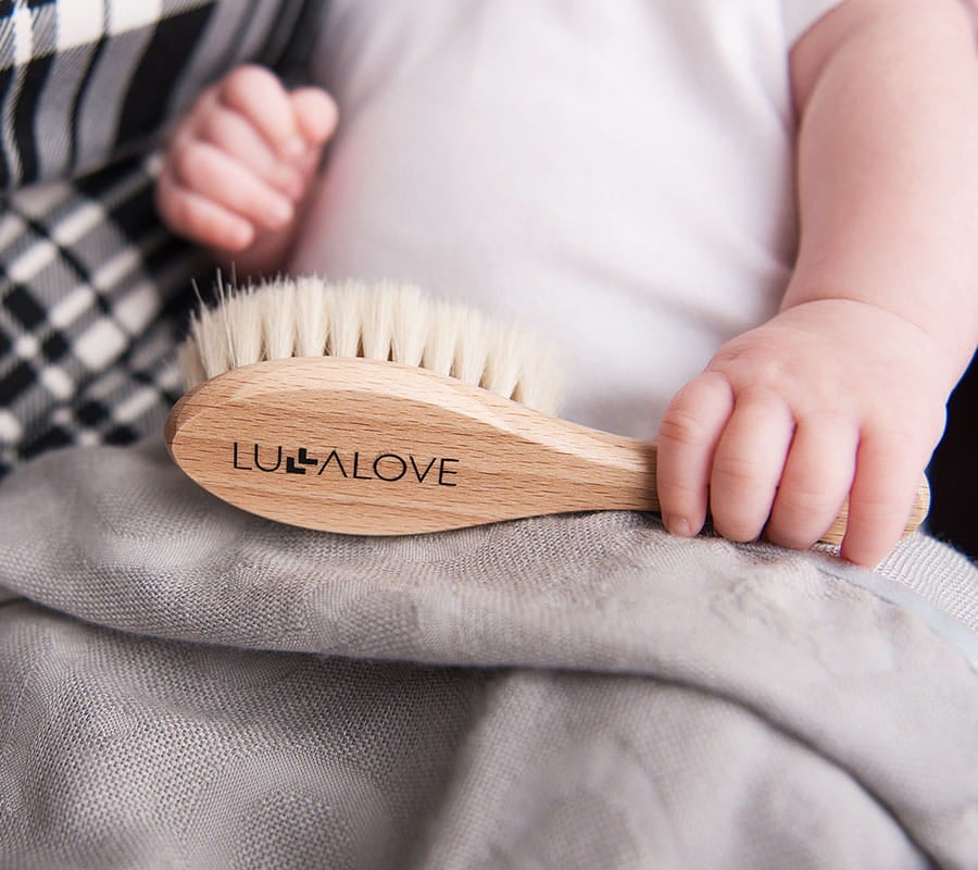 Set of 2 baby hairbrushes - cradle cap & soft brush Brush Lullalove 