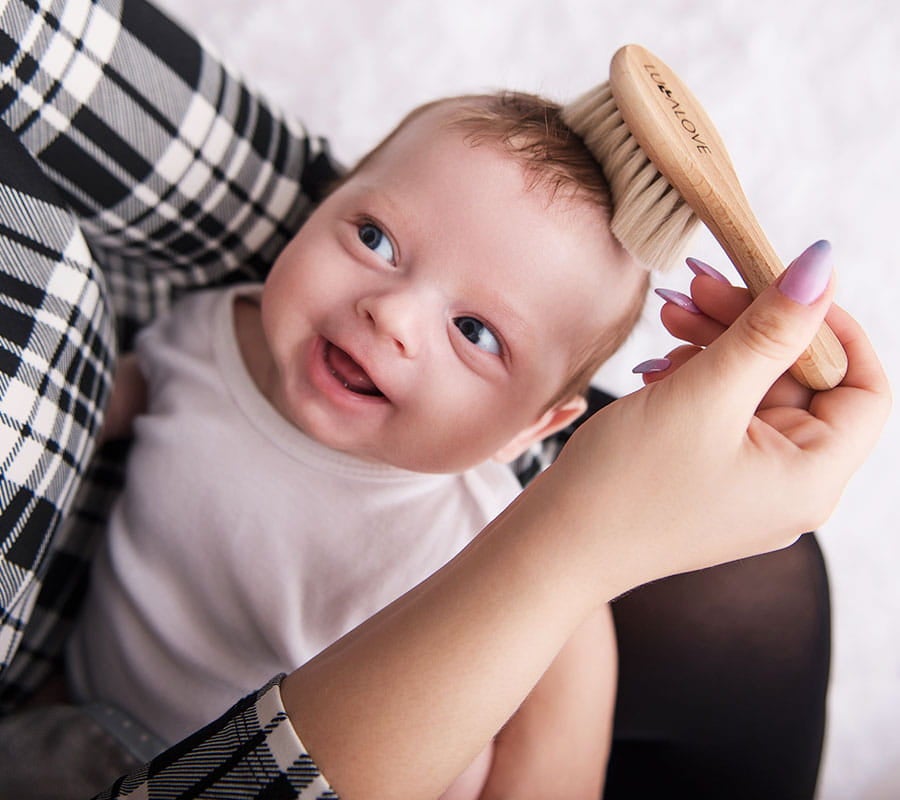 Set of 2 baby hairbrushes - cradle cap & soft brush Brush Lullalove 