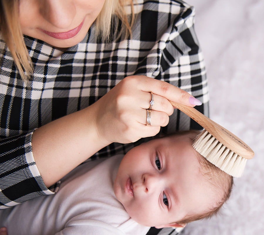 Set of 2 baby hairbrushes - cradle cap & soft brush Brush Lullalove 