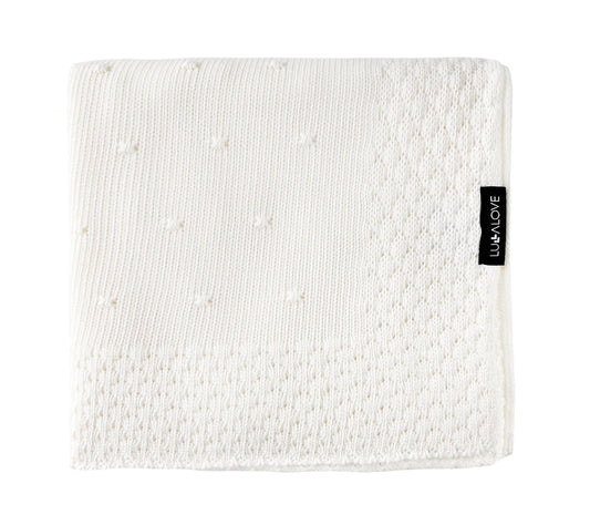 Soft All Season Bamboo Baby Blanket "Popcorn" - Coconut Blanket Lullalove UK