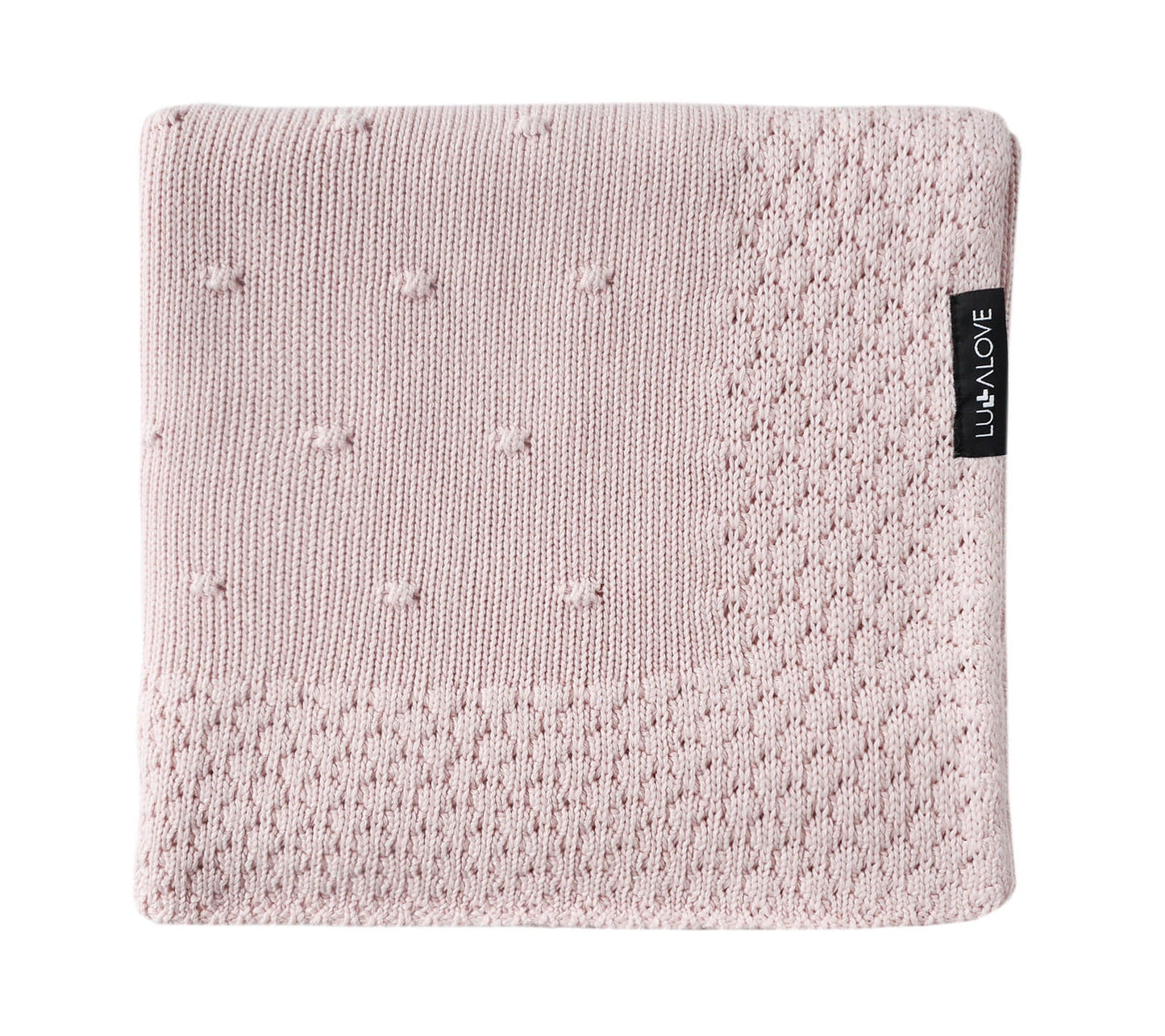 Soft All Season Bamboo Baby Blanket "Popcorn" - Powder Pink Blanket Lullalove UK