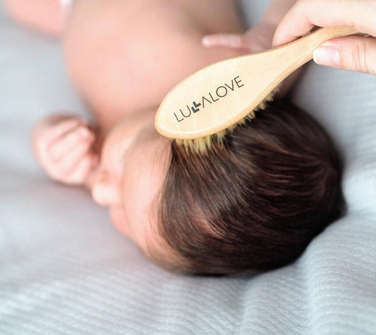 Natural baby hairbrush