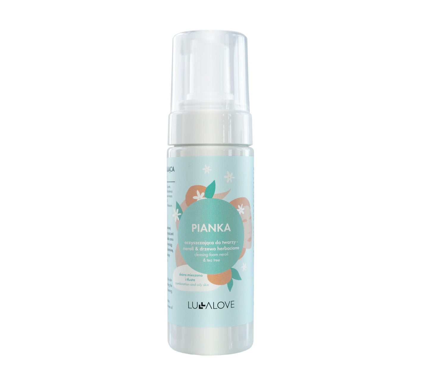 Cleansing face foam with neroli and tea tree oil