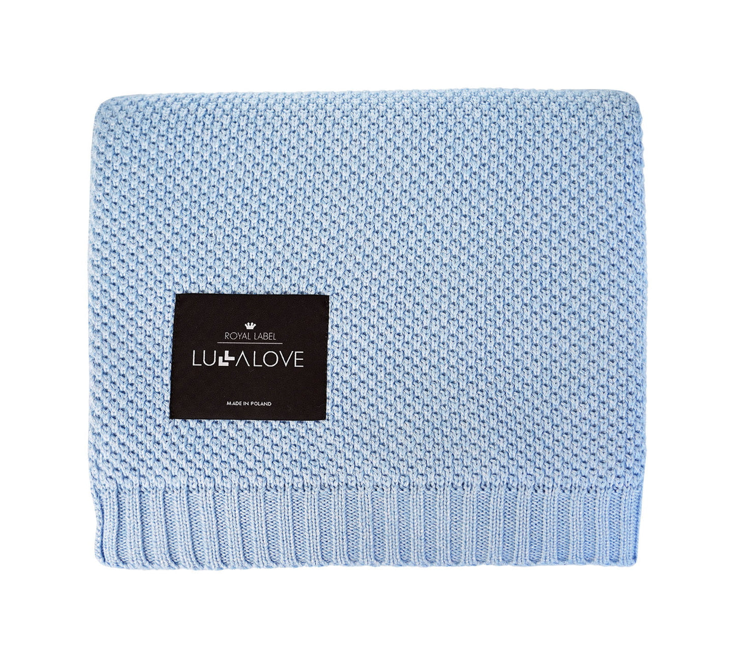 Bamboo baby blanket - Baby Blue - Macaroon knit