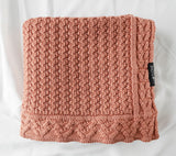 Premium Merino Wool Baby Blanket "Cookie" - Terracotta