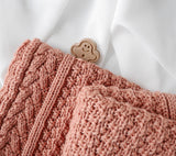 Premium Merino Wool Baby Blanket "Cookie" - Terracotta