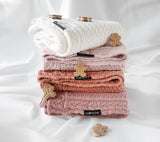 Premium Merino Wool Baby Blanket "Cookie" - Terracotta