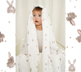 Large Muslin Baby Swaddle - Little Bunnies