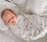 Large Muslin Baby Swaddle - Little Bunnies