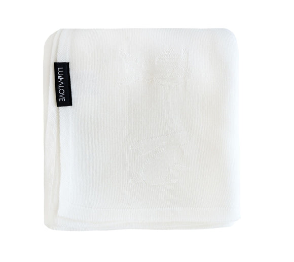 Light bamboo swaddle blanket Bunnies - Coconut
