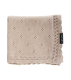 Soft cellular bamboo baby blanket - Caramel - Daisy