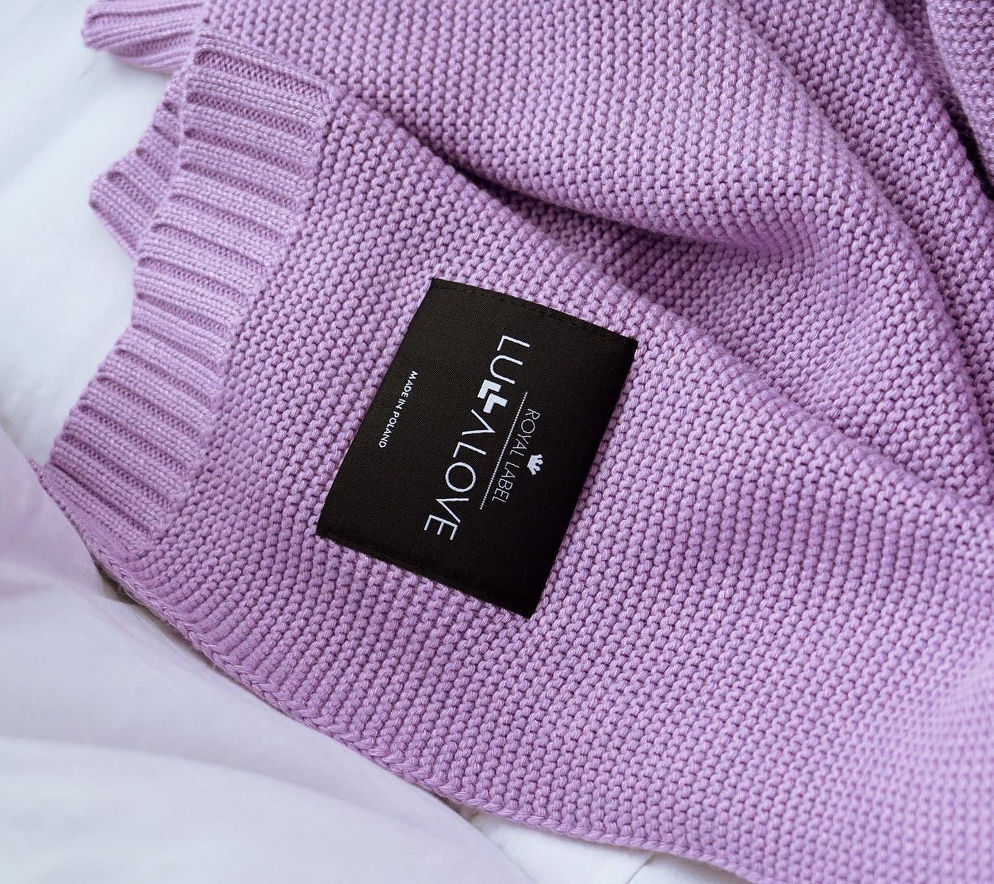 Bamboo baby blanket - Lavender - Classic knit