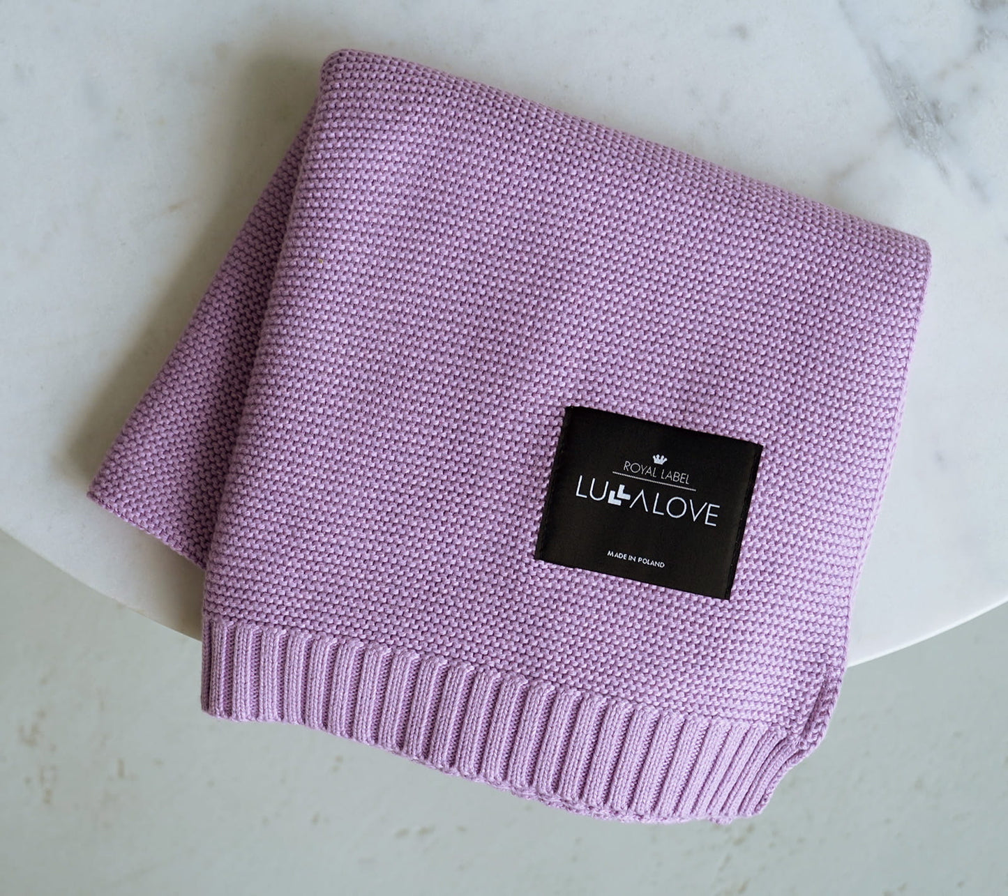 Bamboo baby blanket - Lavender - Classic knit