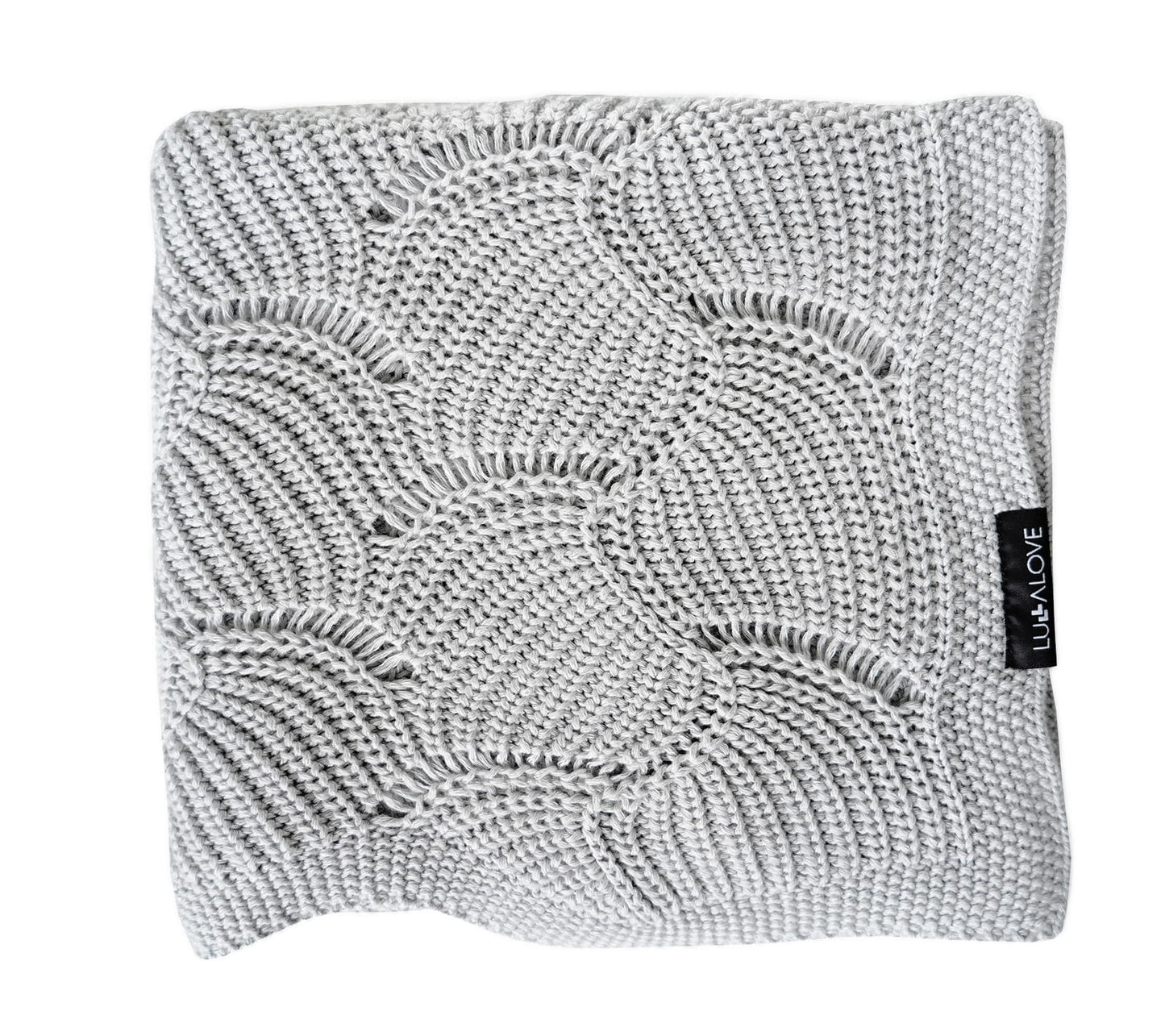 Cellular bamboo baby blanket - Grey - Seashell