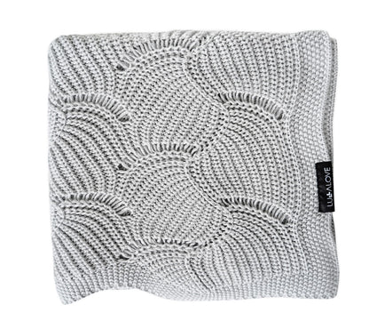 Cellular bamboo baby blanket - Grey - Seashell