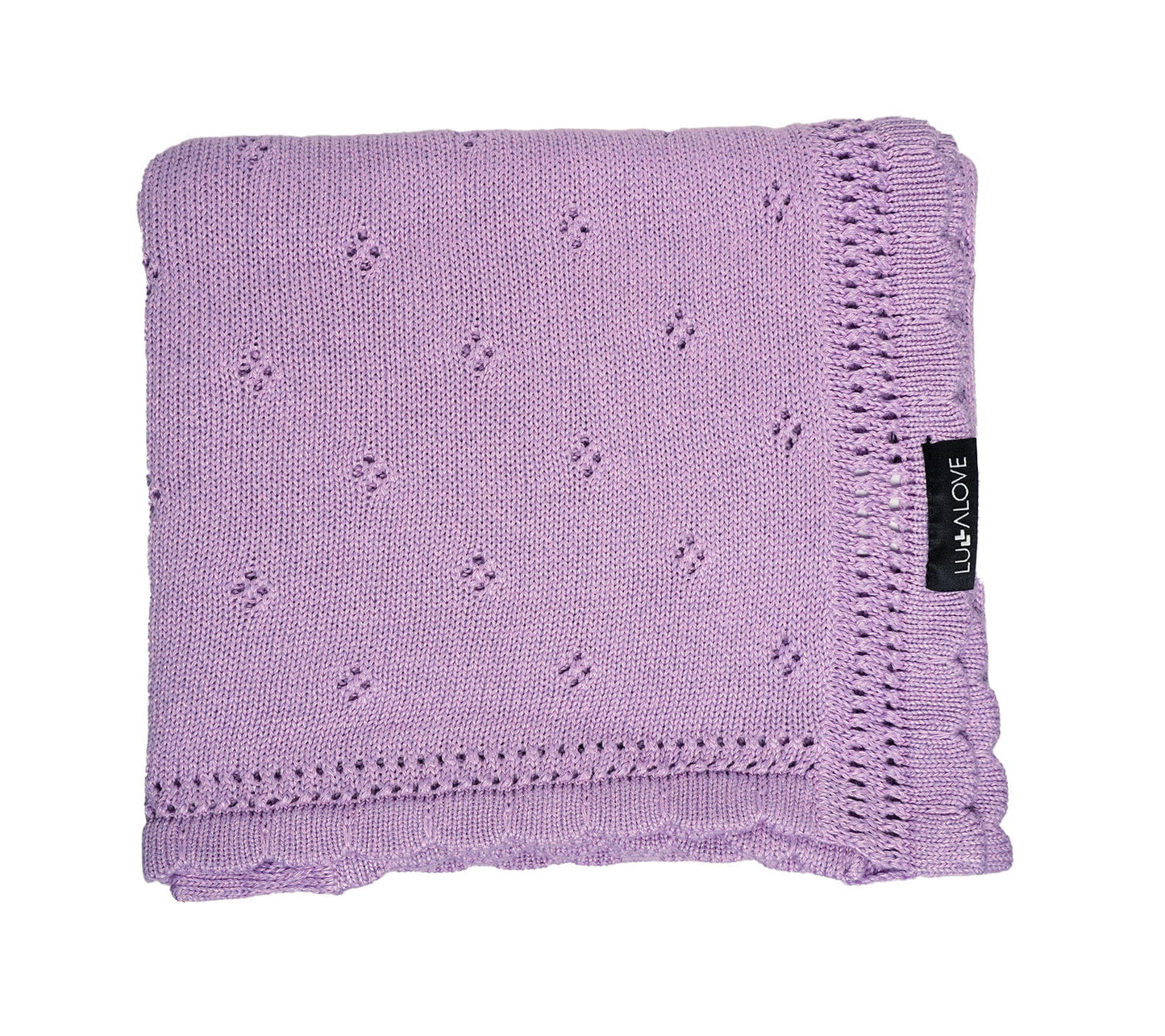 Soft cellular bamboo baby blanket - Lavender - Daisy