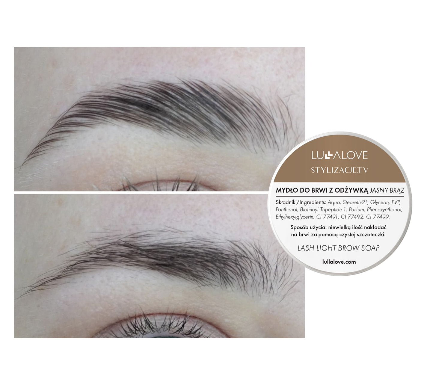 Eyebrow Styling Soap with Conditioner - Light Brown