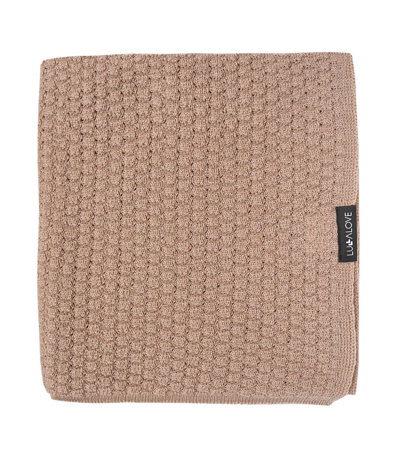 Light merino wool blanket & swaddle - Caramel