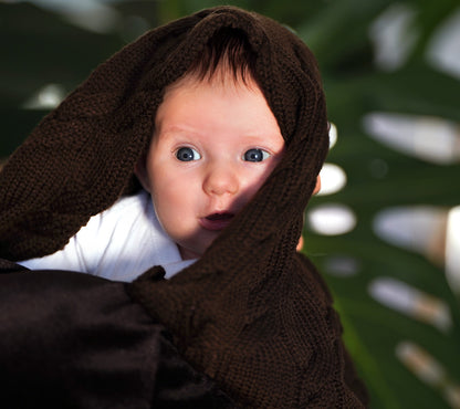 Merino Wool Baby Blanket - Chocolate