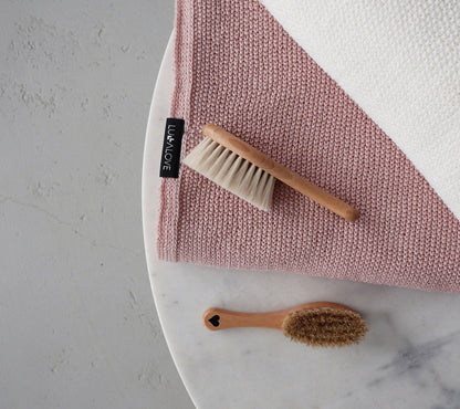 Light 100% Merino Wool Swaddle Blanket - Powder Pink