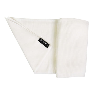 Light knitted bamboo swaddle blanket - Coconut