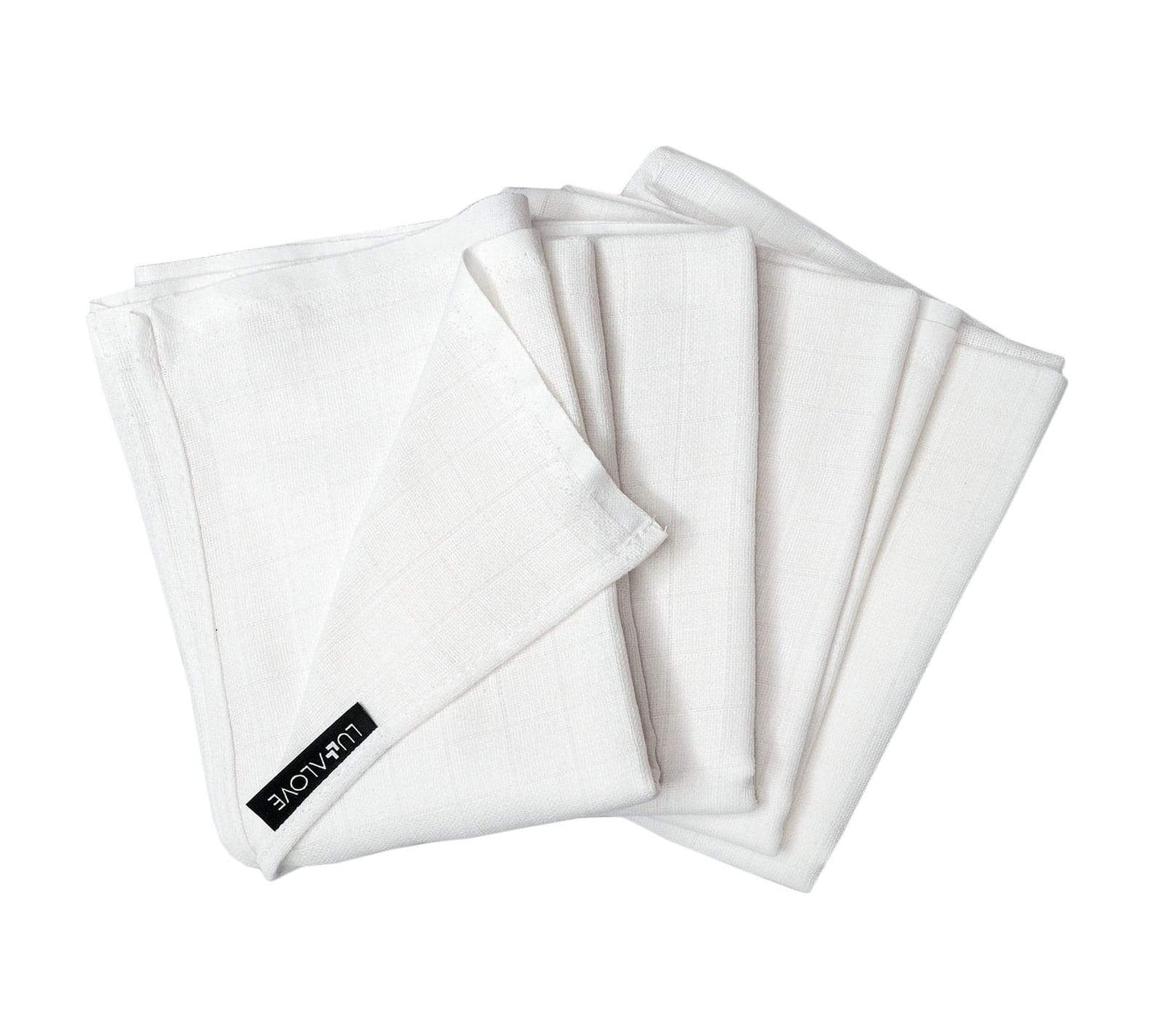 Baby muslin cloths - set of 4 - white Accessories Lullalove 