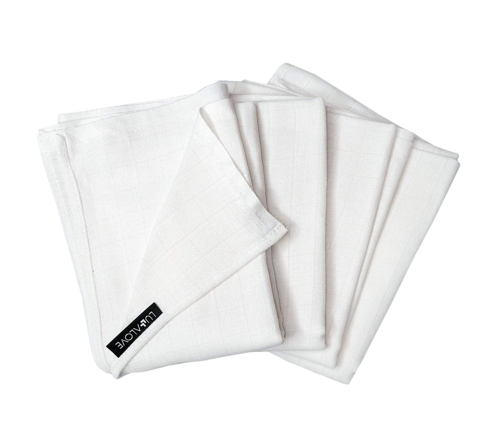Baby muslin cloths - set of 4 - white Accessories Lullalove 