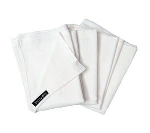 Baby muslin cloths - set of 4 - white Accessories Lullalove 
