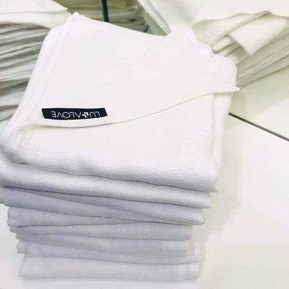 Baby muslin cloths - set of 4 - white Accessories Lullalove 