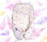 Baby nest - Ferns pink Sleeping nests Lullalove UK 