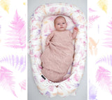 Baby nest - Ferns pink Sleeping nests Lullalove UK 