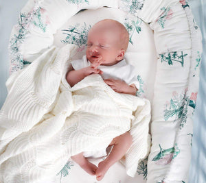 Baby nest - Herbs blue Sleeping nests Lullalove UK 