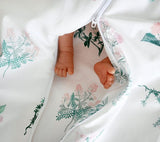 Baby sleeping bag 2.5 Tog (3-20 months) with hypo-allergenic silicone filling - herbs pink Sleeping bag Lullalove UK 