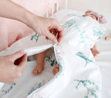Baby sleeping bag 2.5 Tog (3-20 months) with hypo-allergenic silicone filling - herbs pink Sleeping bag Lullalove UK 