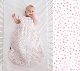 Baby sleeping bag 2.5 Tog (3-20 months) with hypo-allergenic silicone filling - pink flowers Sleeping bag Lullalove UK 